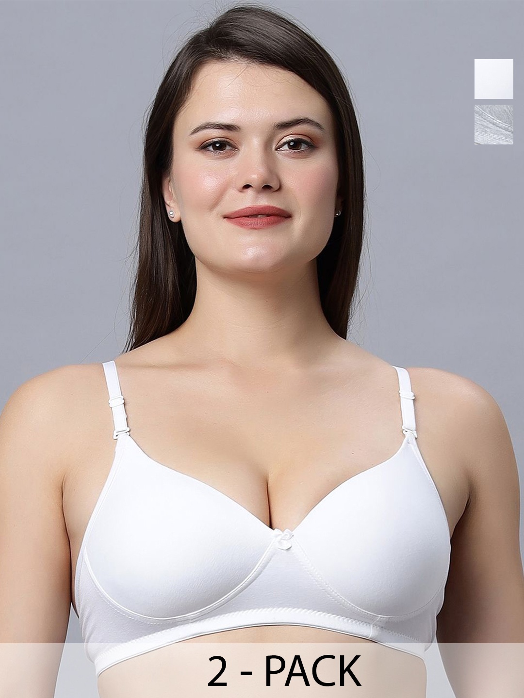 

In Care Solid Medium Coverage Heavily Padded Bra, White