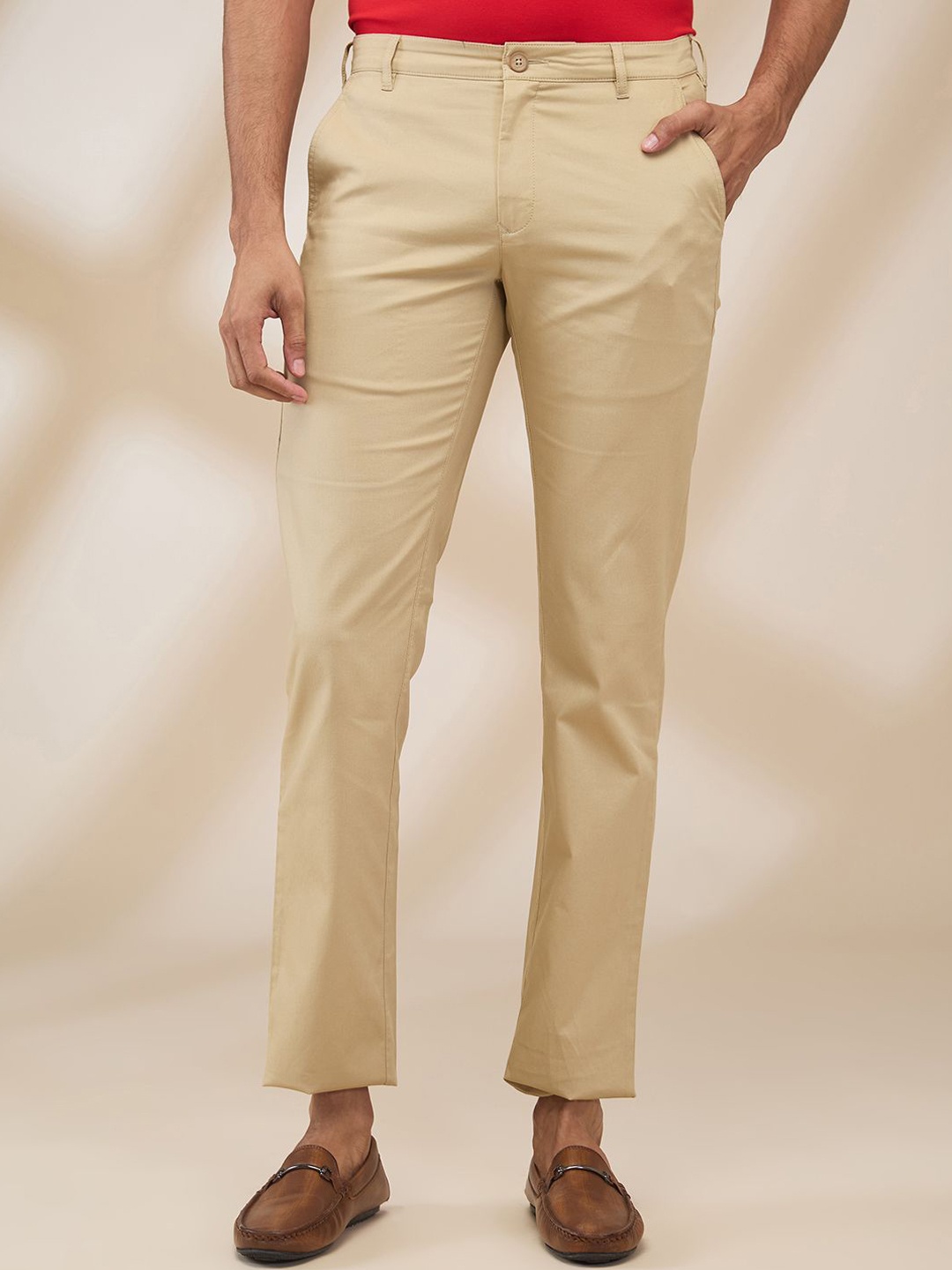 

ColorPlus Men Slim Fit Trouser, Brown