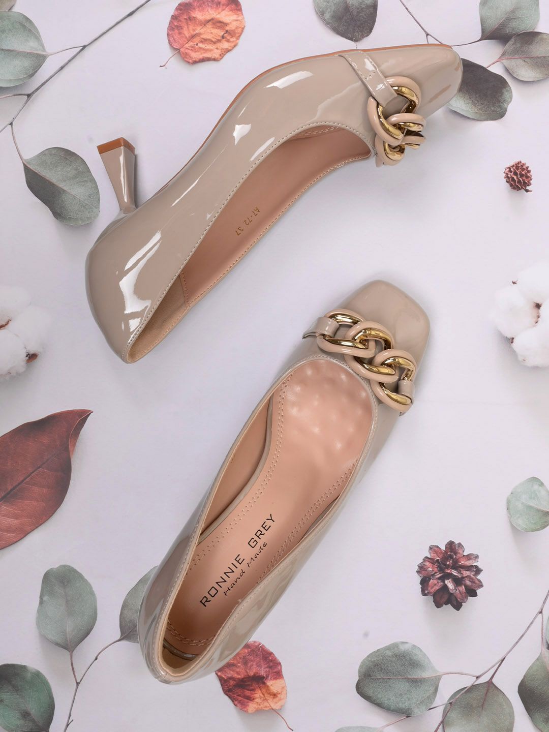 

Ronnie Grey Women PU Block Pumps