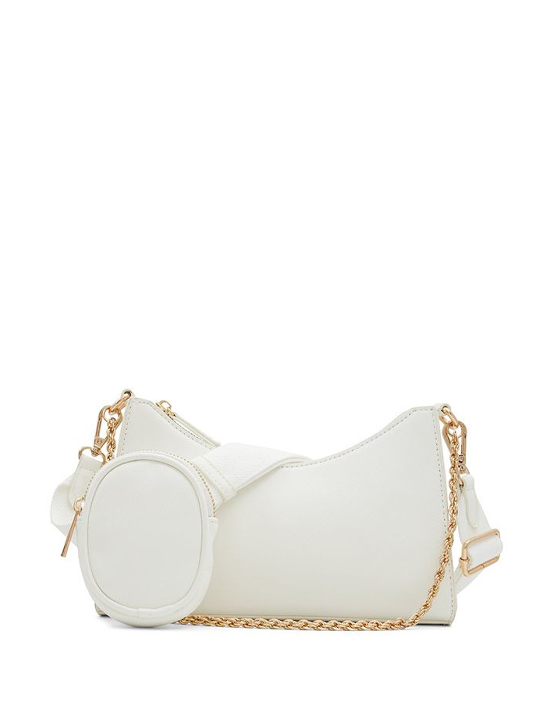 

Call It Spring Women PU Bucket Shoulder Bag with Tasselled, White