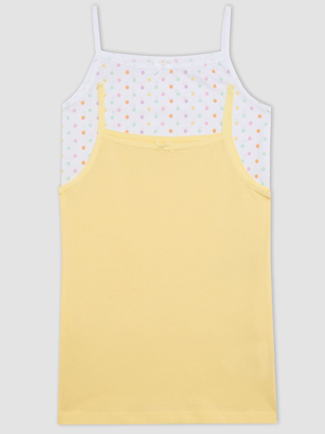 

DeFacto Polka Dot Print Cotton Crop Top, Na