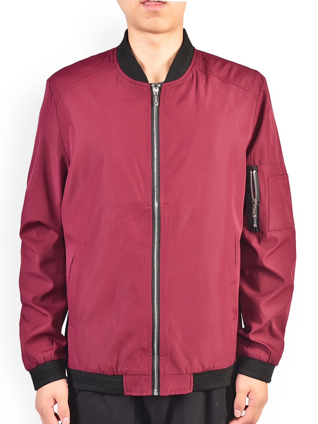 

StyleCast x Revolte Men Insulator Tailored Jacket, Maroon