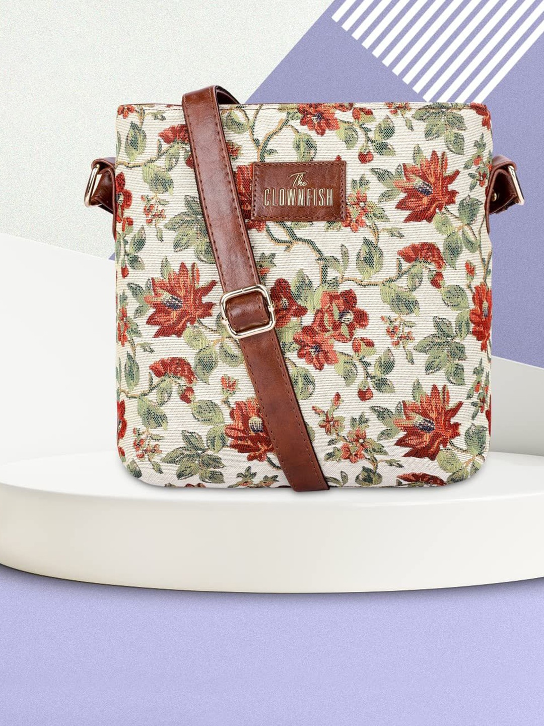 

THE CLOWNFISH Women Set Of 2 Printed Shopper Tote Bag, White