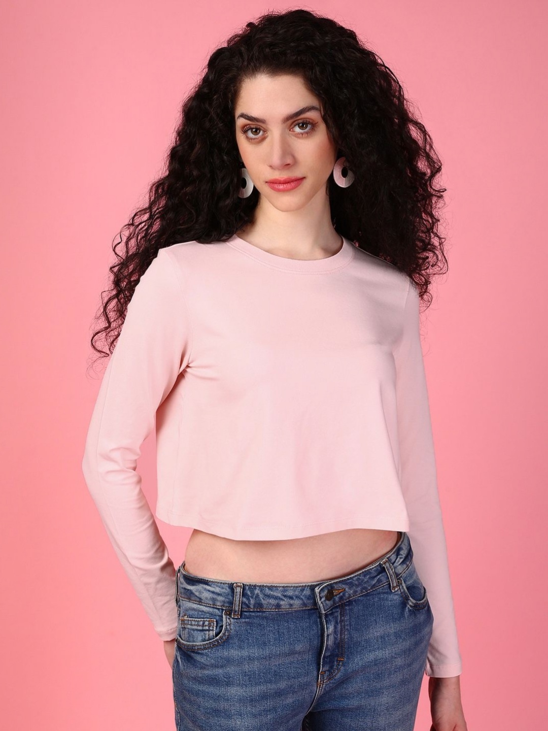 

DressBerry Women Solid Round Neck Cotton Relaxed Fit T-shirt, Pink