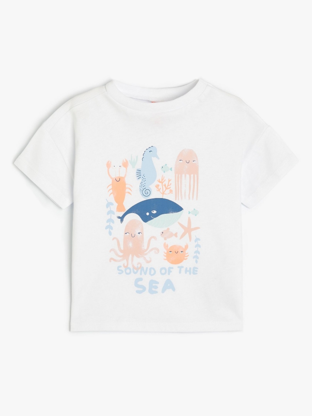 

Koton Girls Graphic Printed Round Neck Cotton T-shirt, White