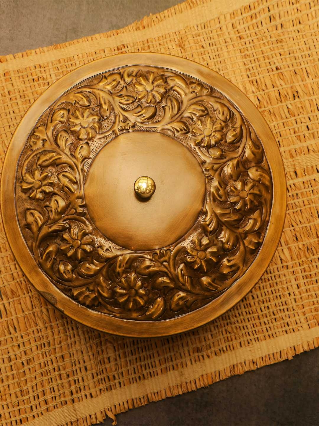 

Ambi Home Gold-Toned 2024 Brass 1 Pieces Roti Box