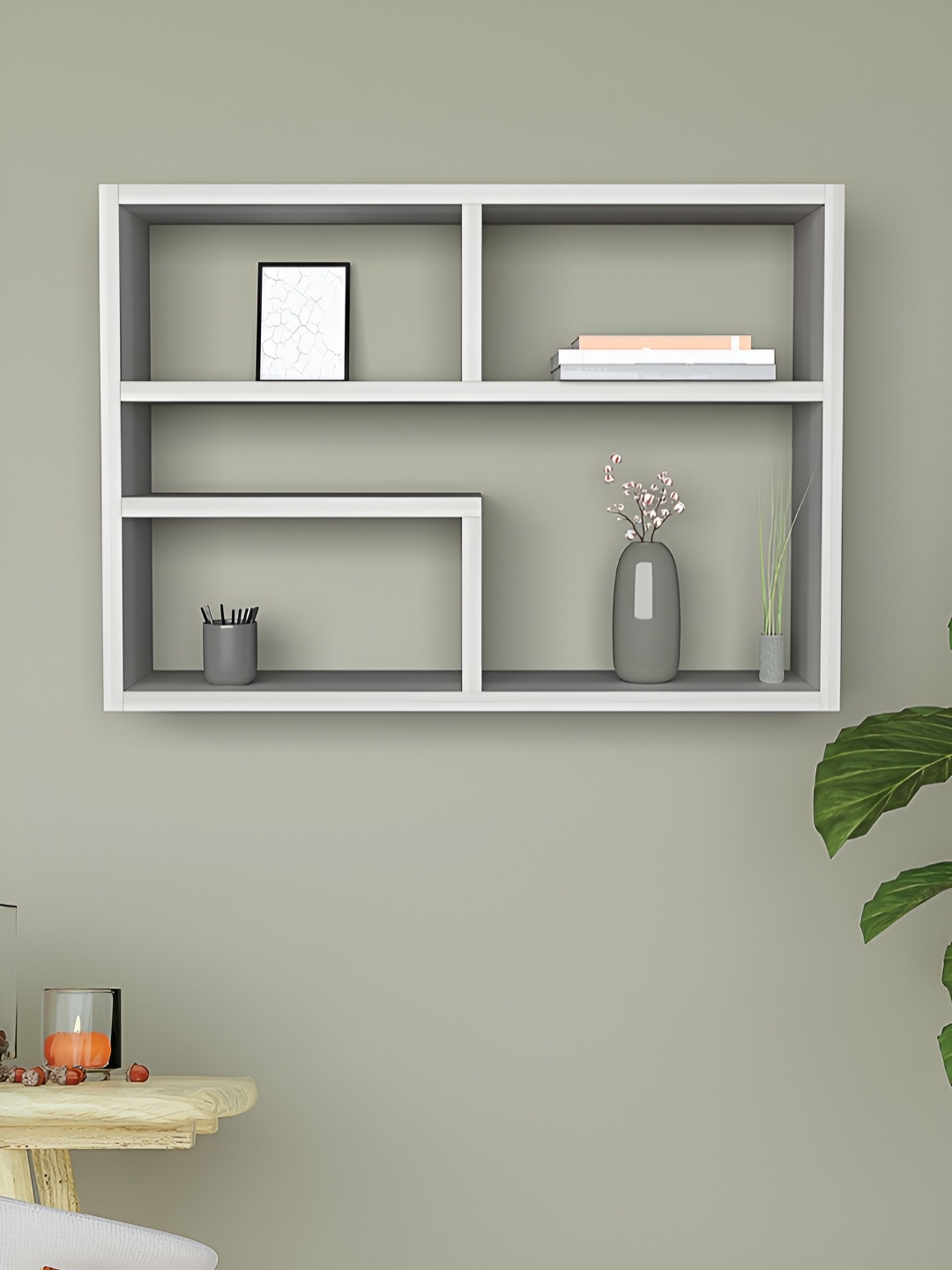 

RANDOM White Engineered Wood Pocket Wall Shelf