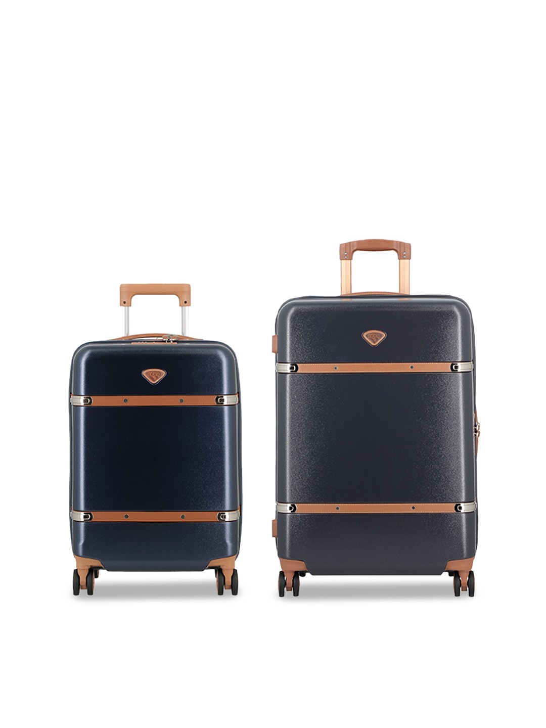 

JUMP Set 0f 2 Textured HardSided Trolley Bag, Blue