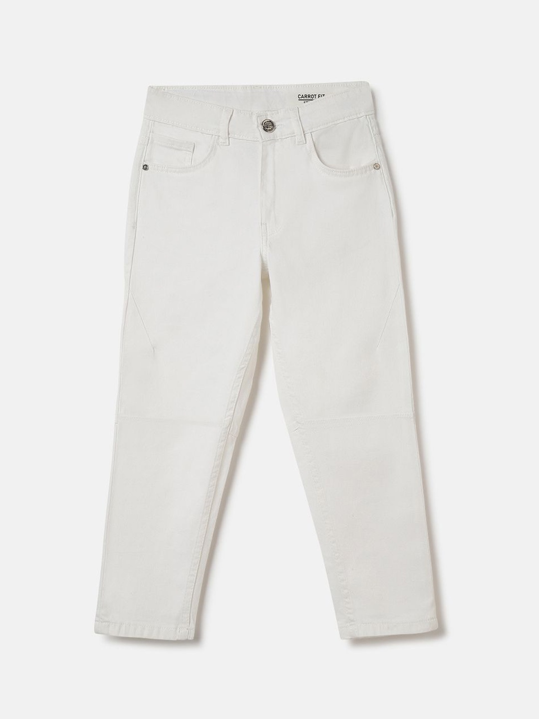 

Blue Giraffe Boys Tapered Fit Stretchable Jeans, Off white