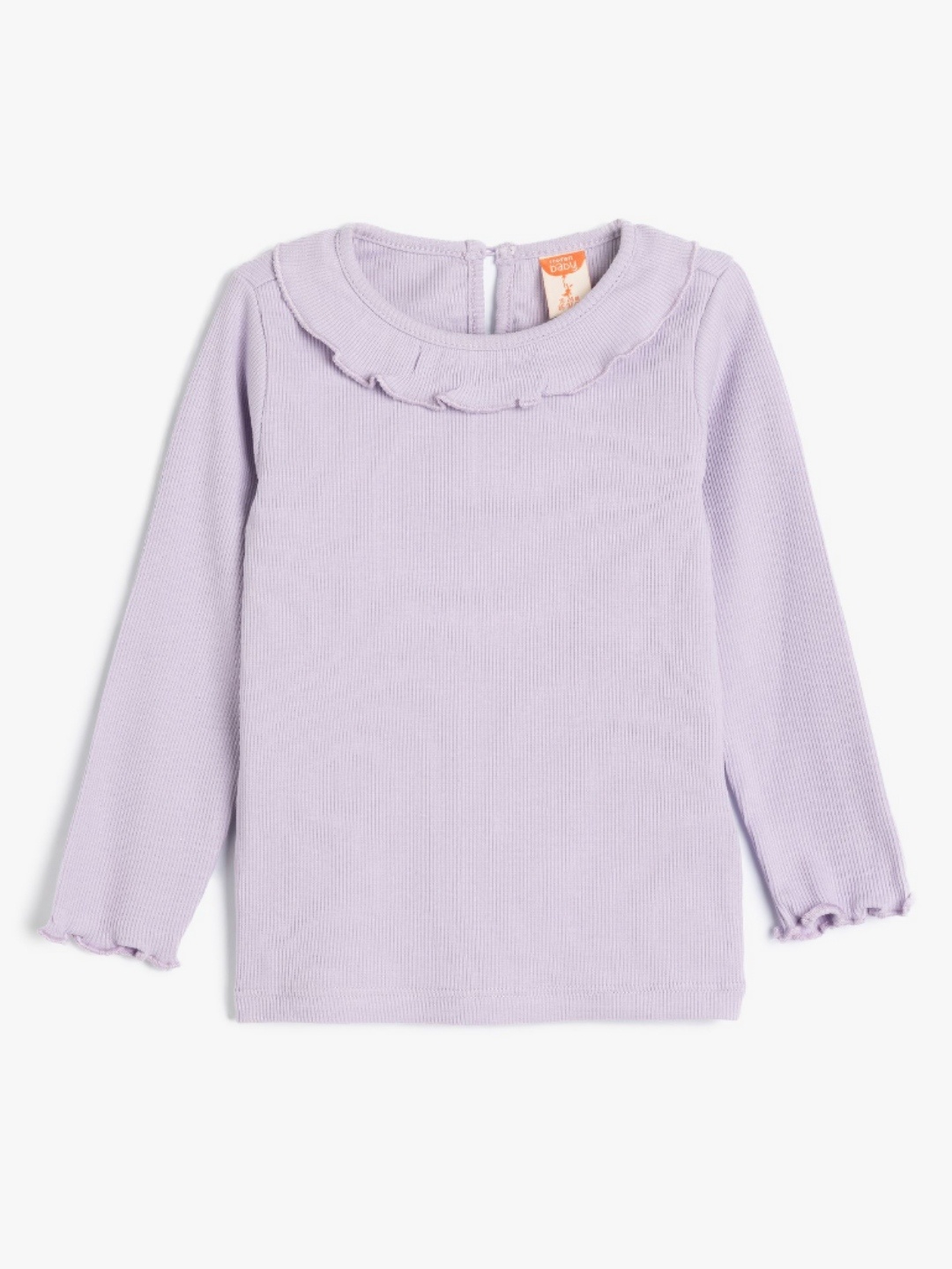 

Koton Girls Solid Round Neck Cotton T-shirt, Purple