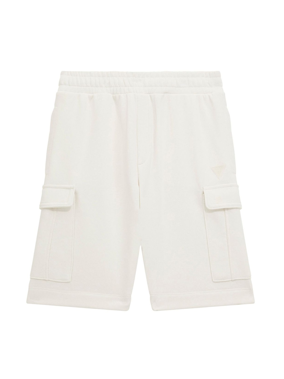 

GUESS kids Boys Cotton Mid-Rise Shorts, White