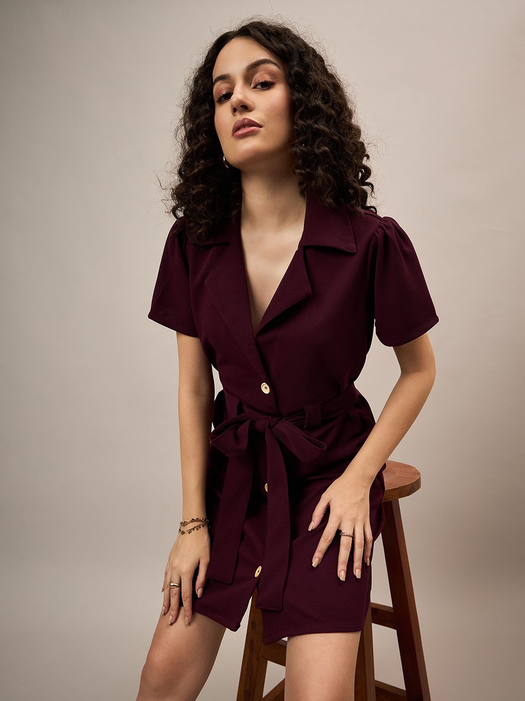 

The Roadster Lifestyle Co A-Line Above Knee Dress, Maroon