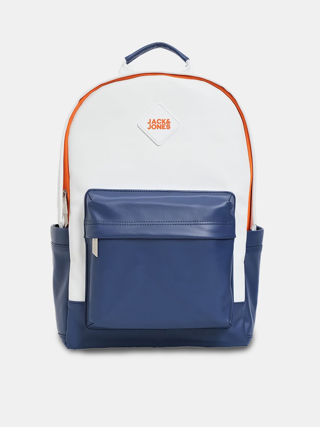 

Jack & Jones Men Colourblocked Backpack, White