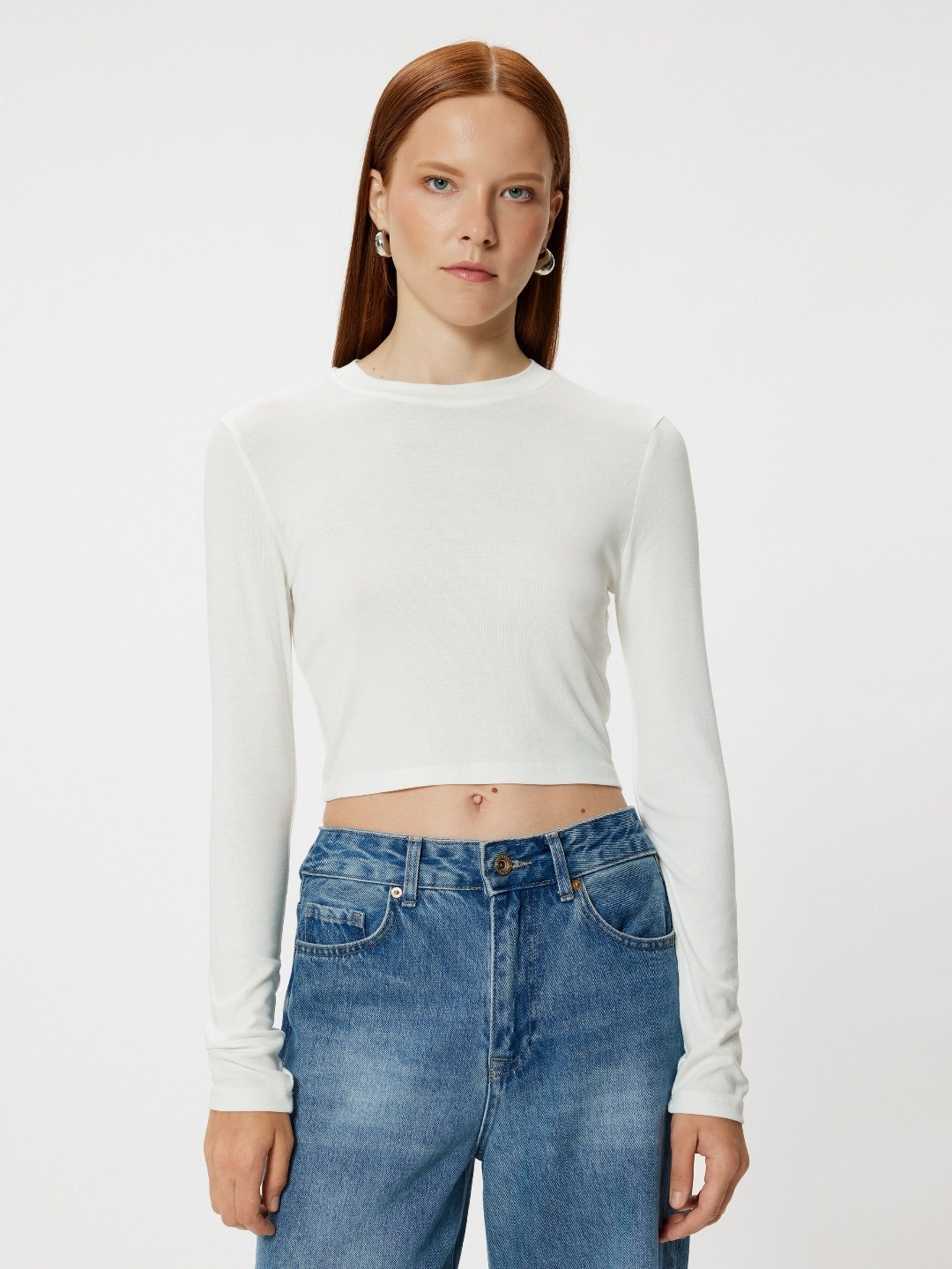 

Koton Women Solid Round Neck T-shirt, White
