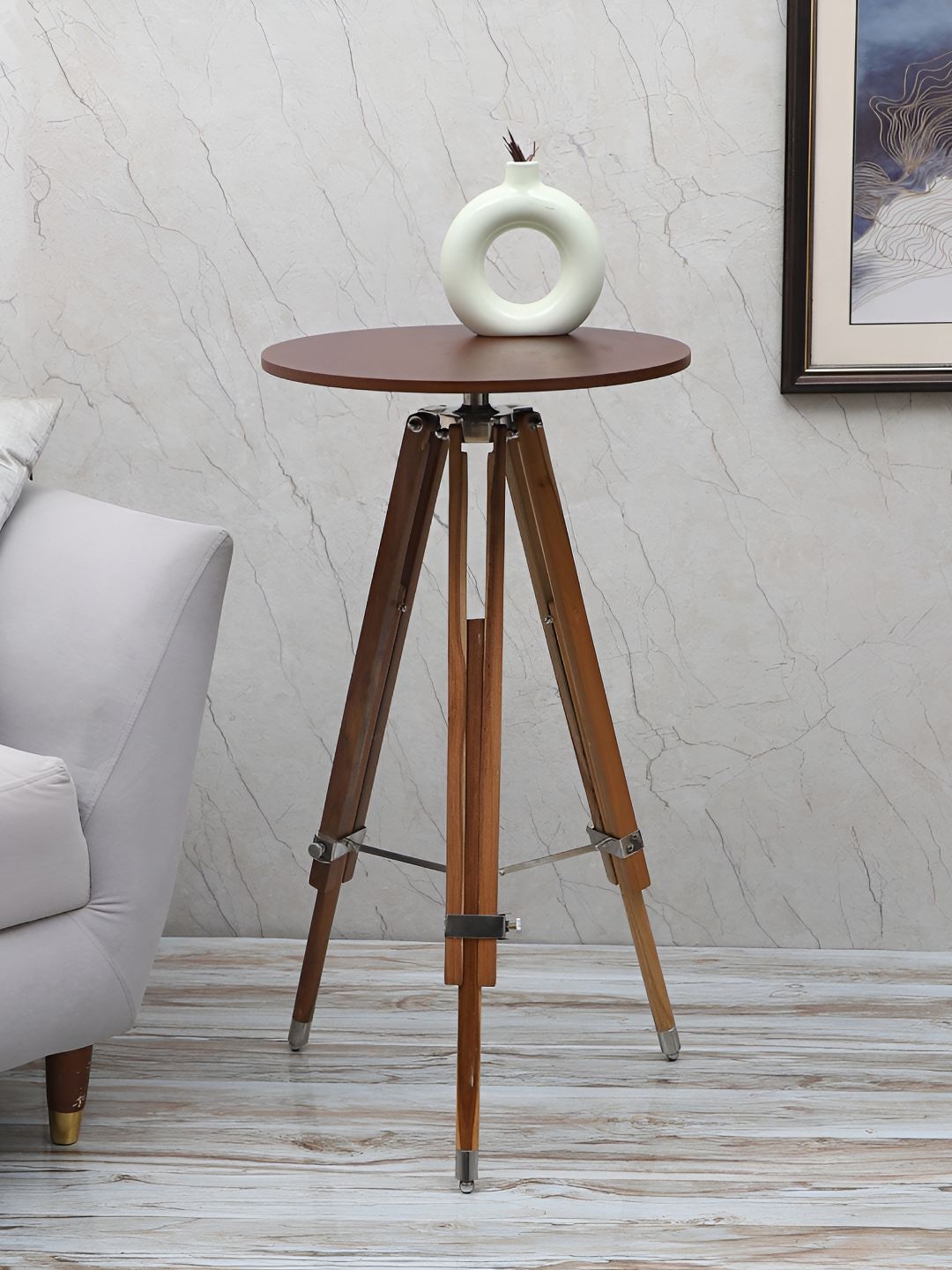 

pristine interiors Kepler Brown Tripod Bedside Table
