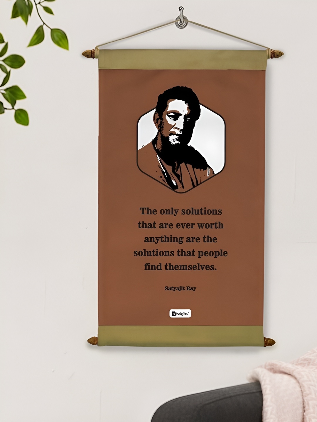 

Indigifts Brown Inspirational Quote Printed Wall Hanging