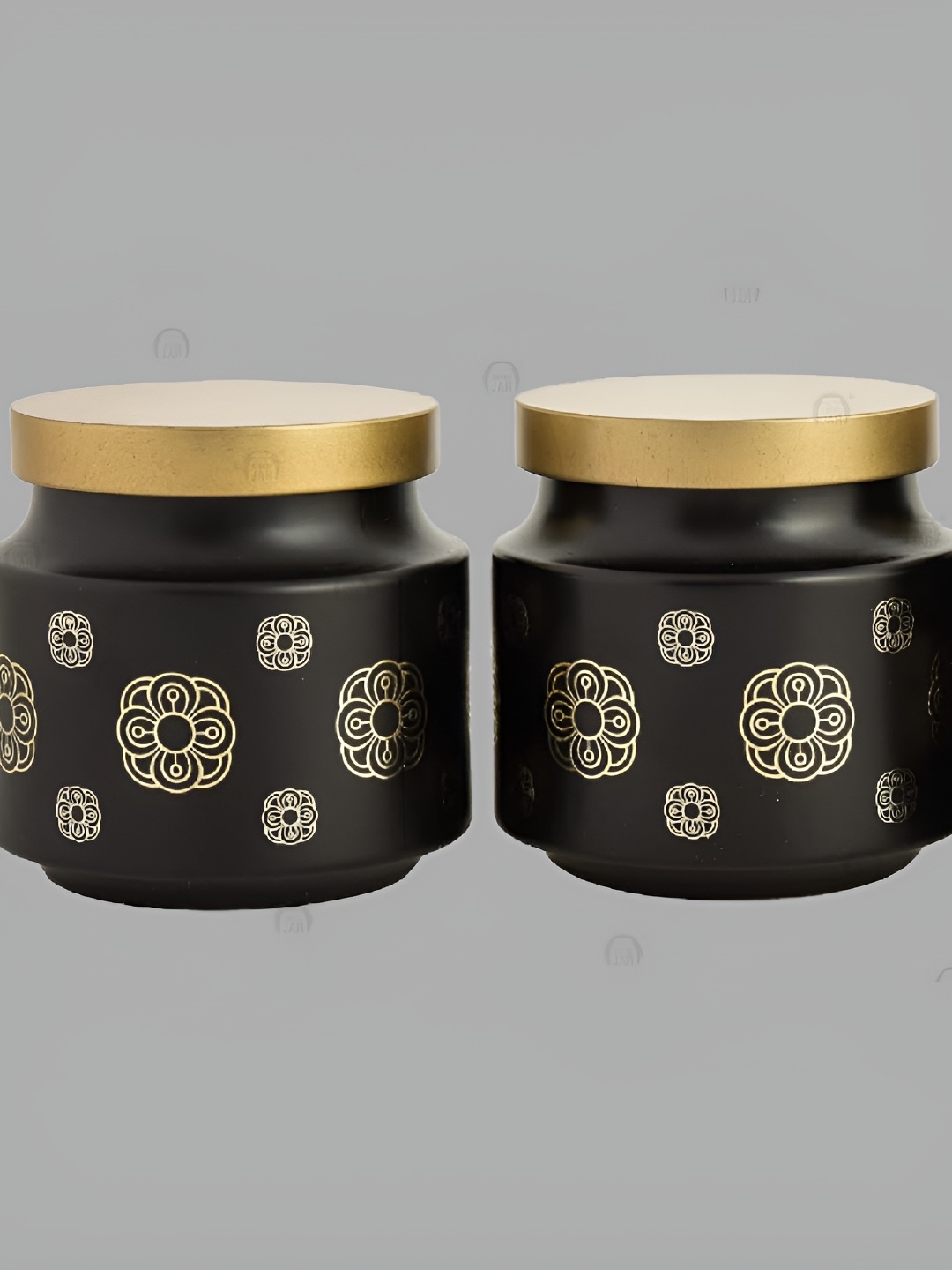 

CROCO JAR Black 2 Pieces Glass Dishwasher Safe Container 600 ml