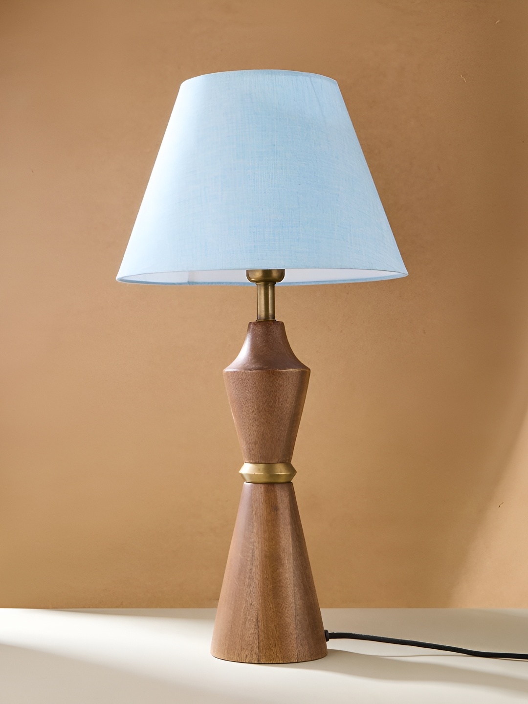 

Fabindia Blue Cotton Basix Tapered Drum Lampshade