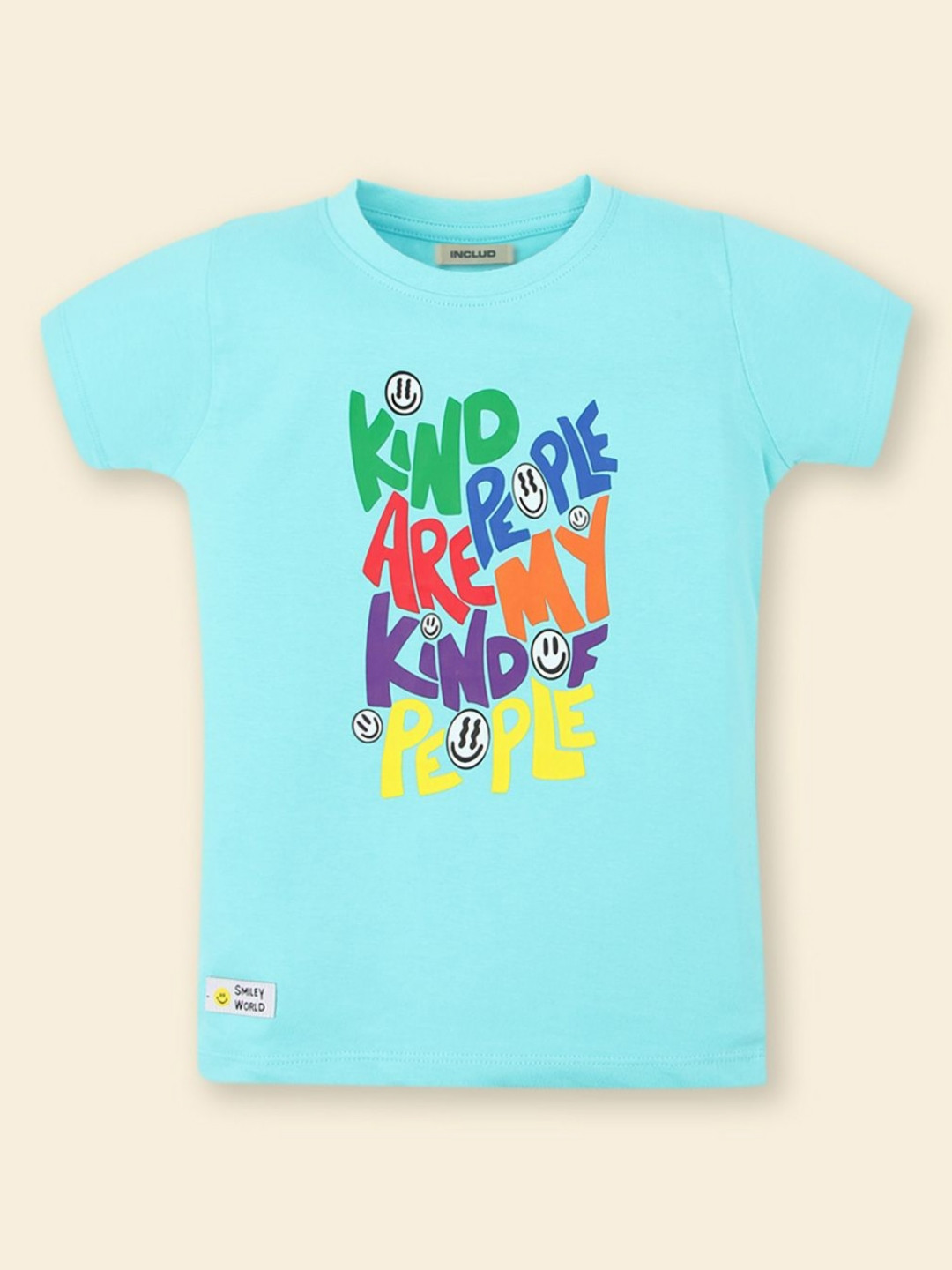

INCLUD Boys Graphic Printed Round Neck Cotton T-shirt, Blue