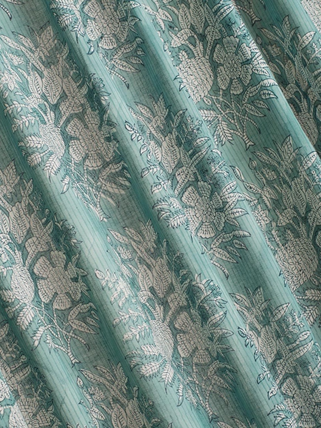 

Fabindia Palampur Teal Blue & White Ethnic Motifs Printed Cotton Door Curtain