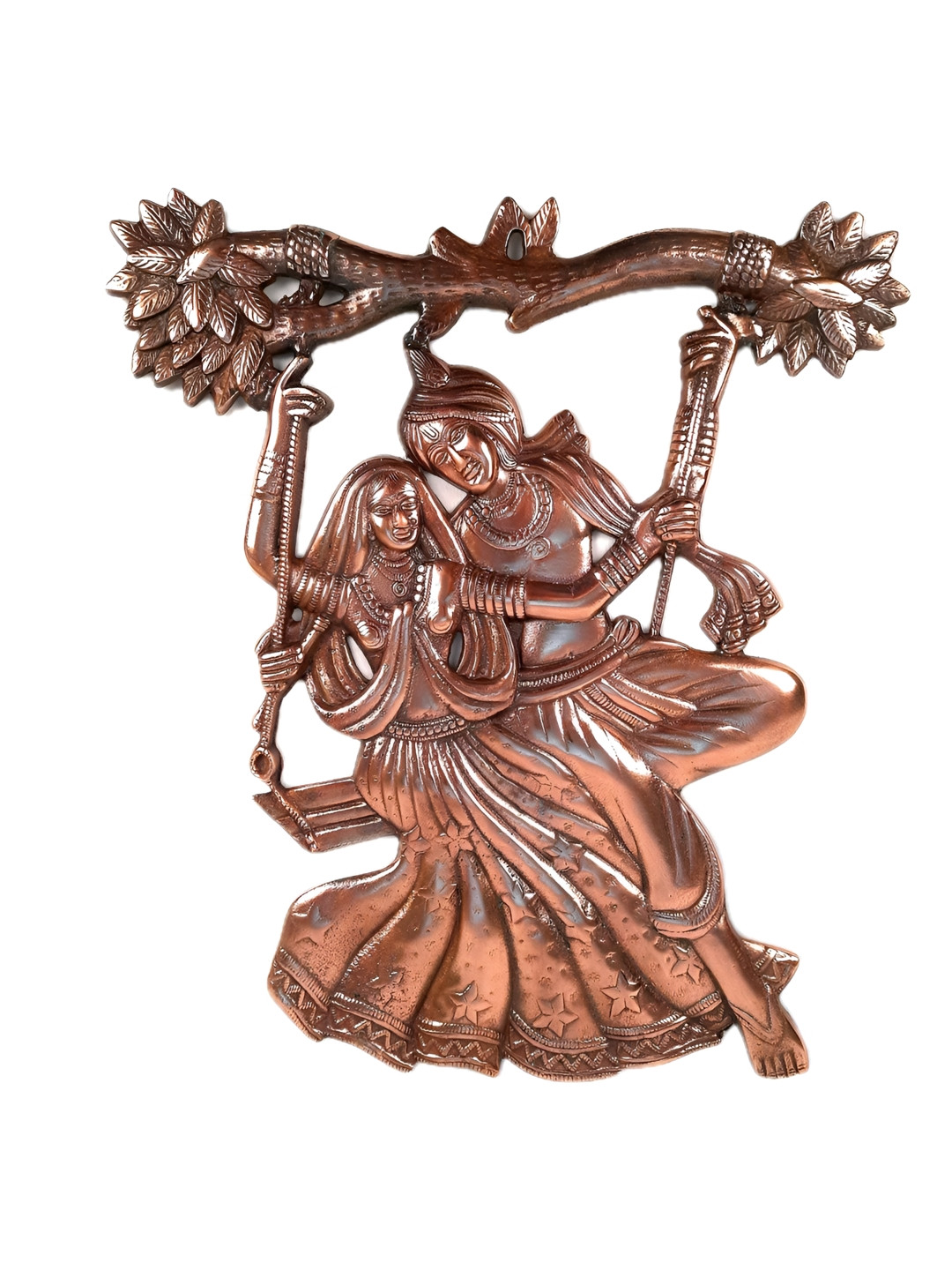 

apka mart Metal Radha Krishna Wall Hanging, Copper