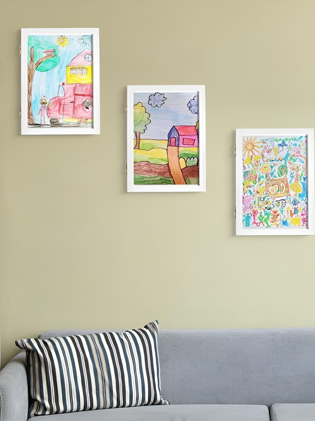 

Indigifts White Printed Wooden Wall Art