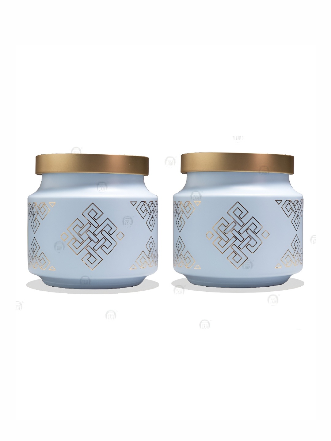 

CROCO JAR Blue 2 Pieces Glass Dishwasher Safe Container 600 ml