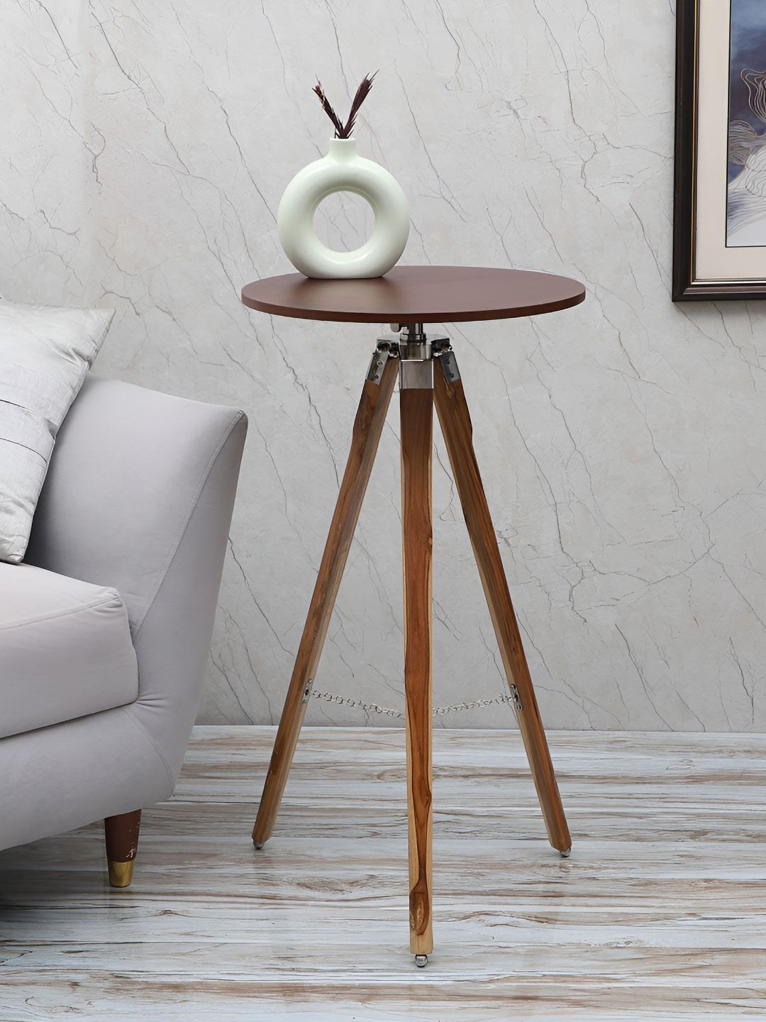 

pristine interiors Beige Wooden Bedside Table