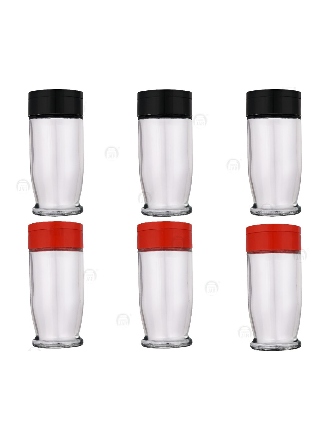 

tyche enterprises Transparent and Black Salt and Pepper Jar 100 ml