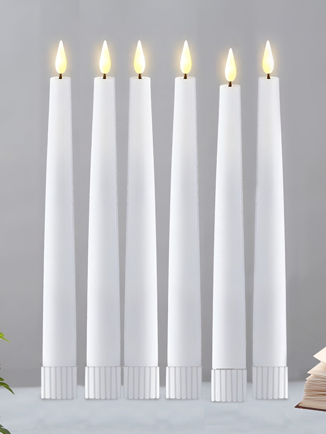 

Homesake White 6 pieces Pillar Candle