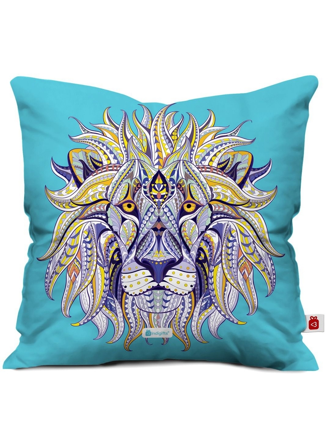 

Indigifts Blue and Black Abstract Printed Square Cushion Cover