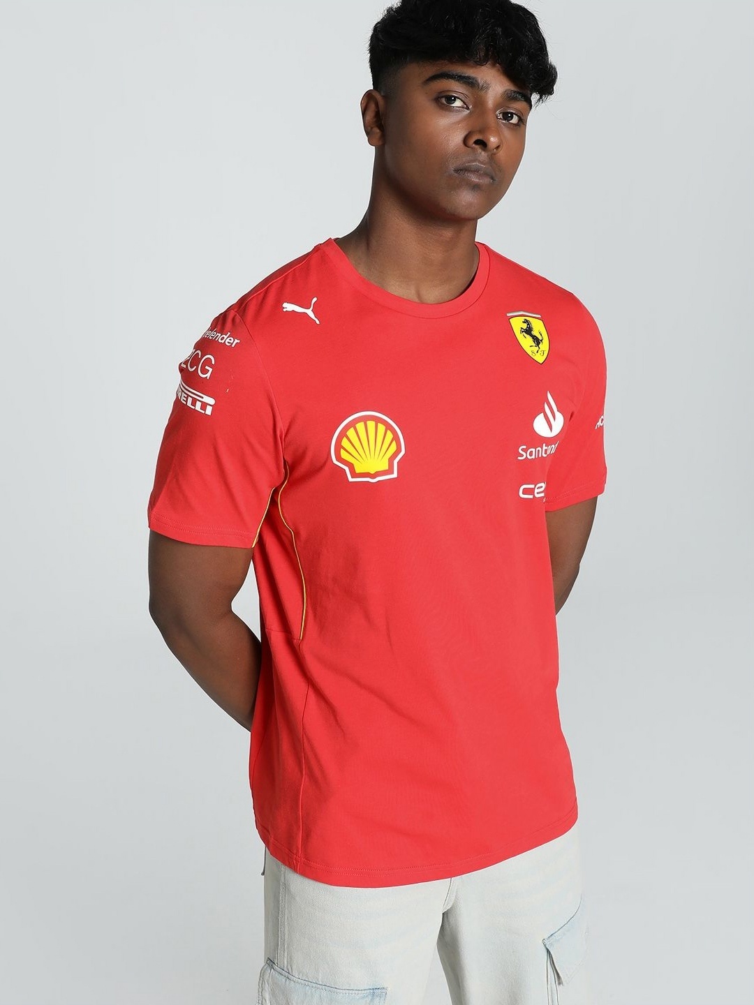 

PUMA Men sf Motorsport Typography Printed Cotton T-shirt, Red