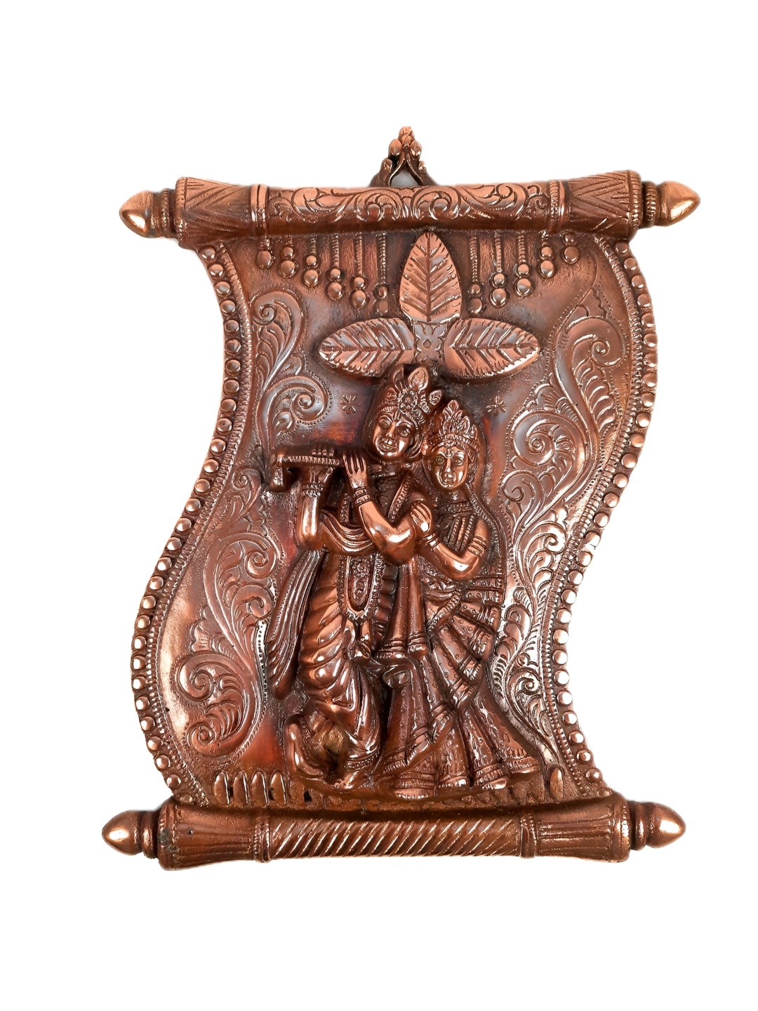 

apka mart Copper Toned Radha Krishna Hanging Wall Decor