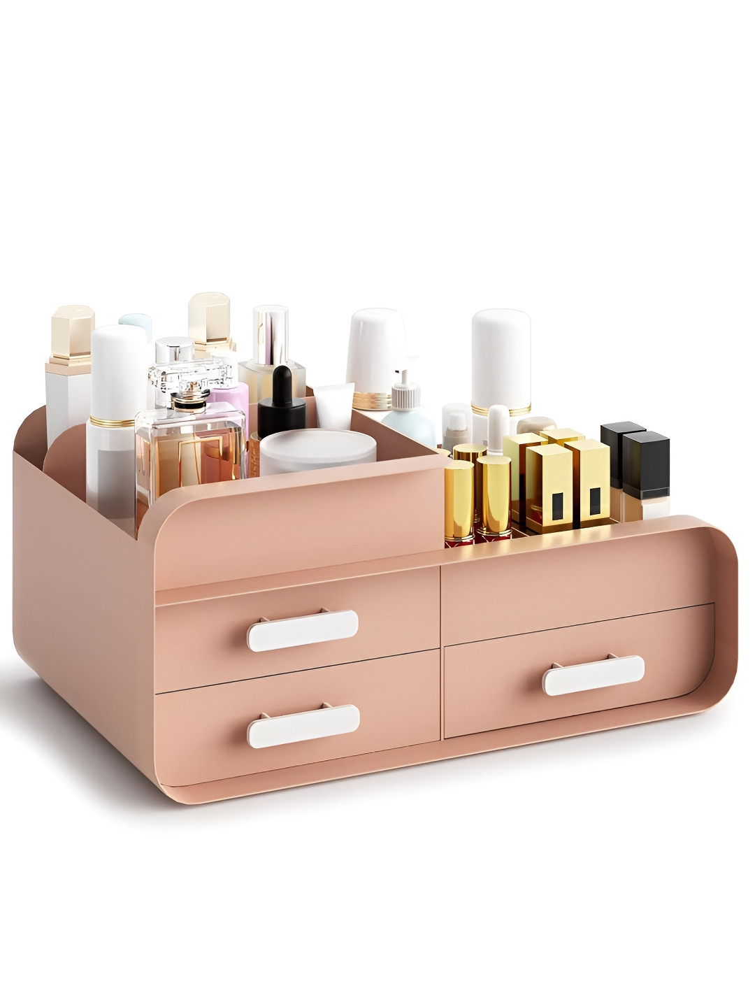 

HOUSE OF QUIRK Pink Regular Makeup Organiser