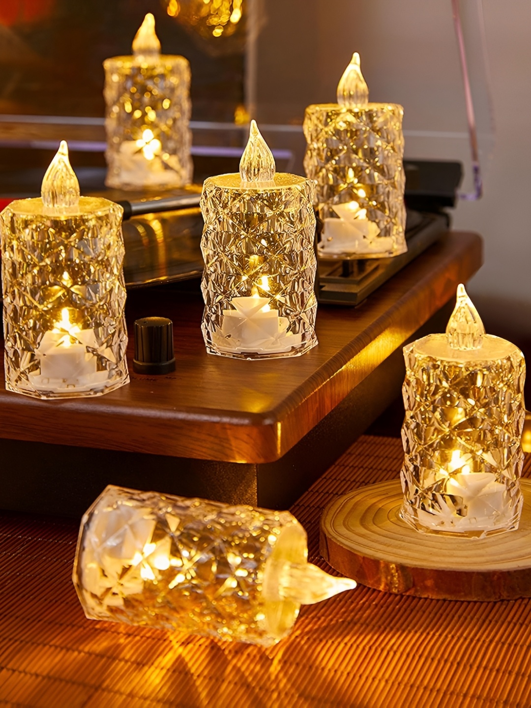 

Homesake White & Transparent 6 pieces Tea Light Candle