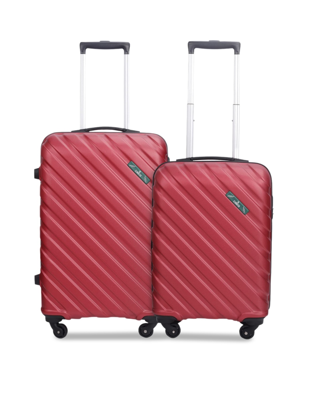 

THE CLOWNFISH Unisex Pack Of 2 Hard Case Suitcase, Red