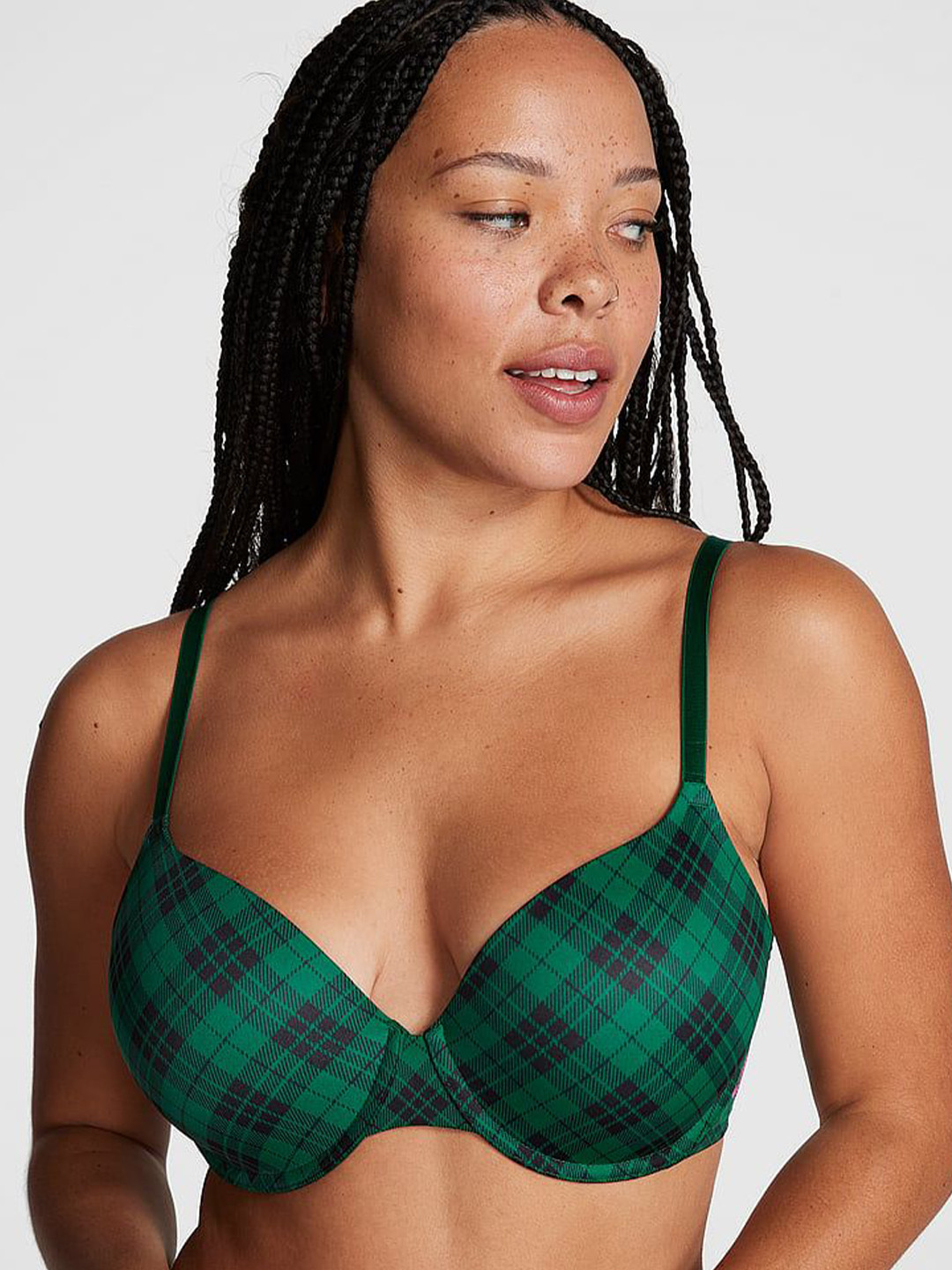 

Victoria's Secret Medium Coverage Underwired Lightly Padded T-shirt Bra, Green