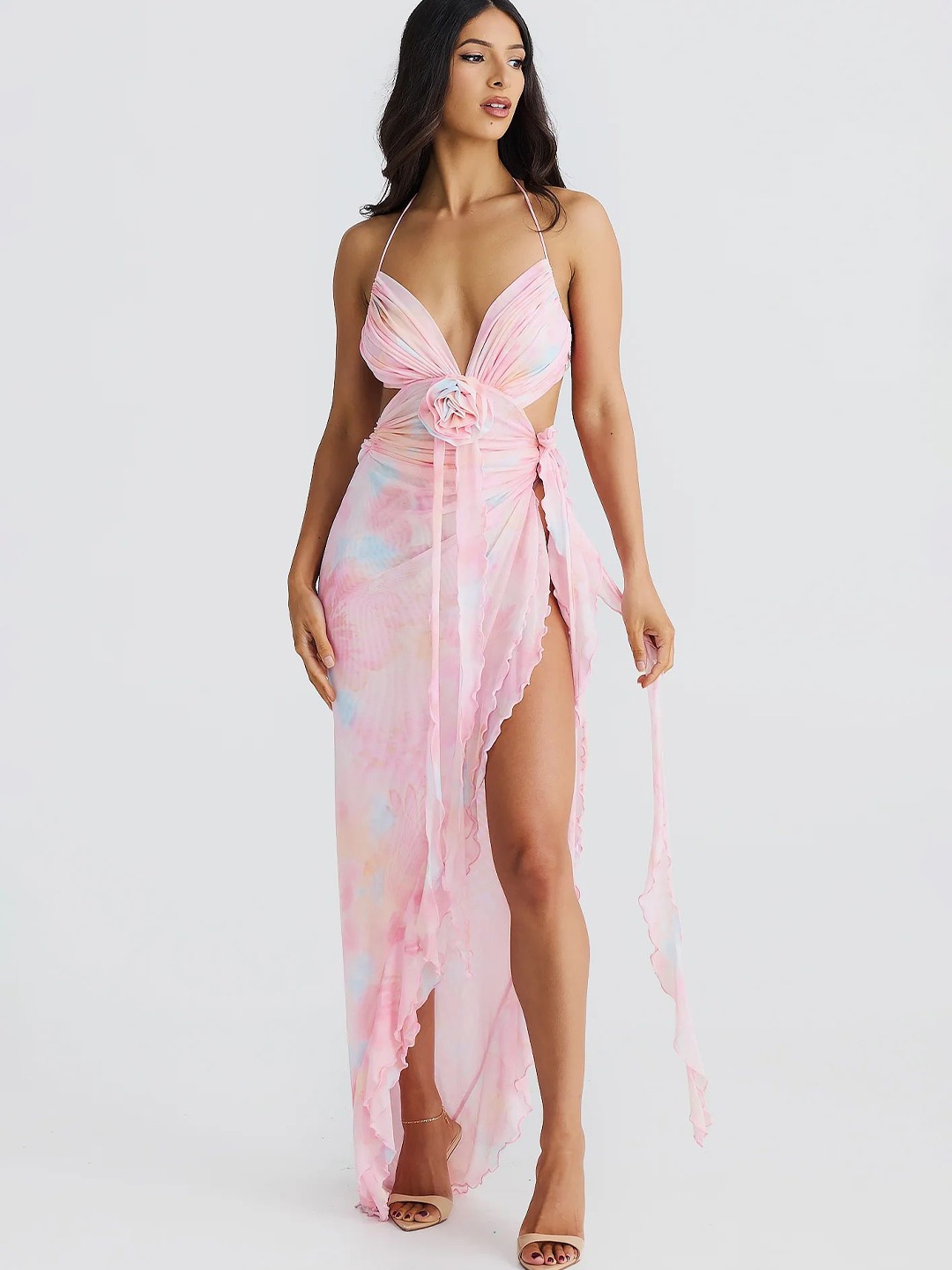 

LULU & SKY Striped Maxi Dress, Pink