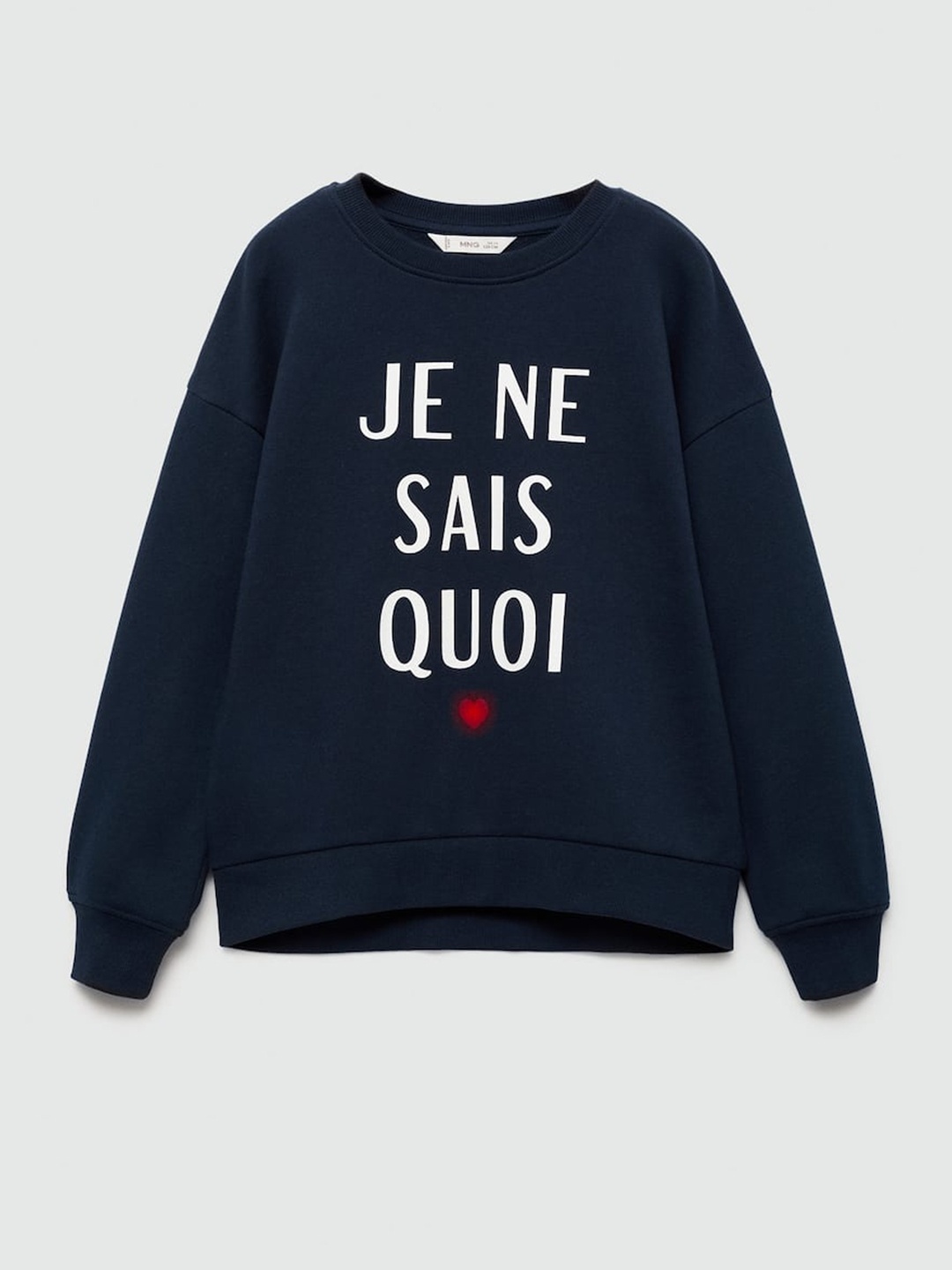 

Mango Kids Girls Pure Cotton Typography Printed Sweatshirt, Black