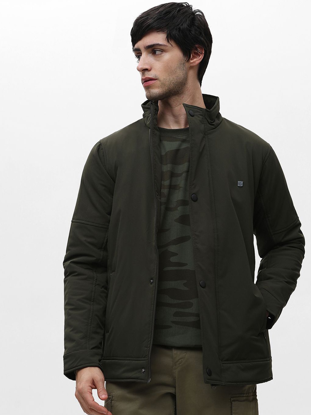 

Klub Fox Men Camouflage without Lightweight Quilted Jacket, Olive