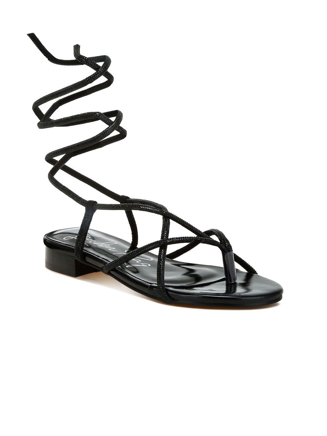 

London Rag Women Gladiators Flats, Black
