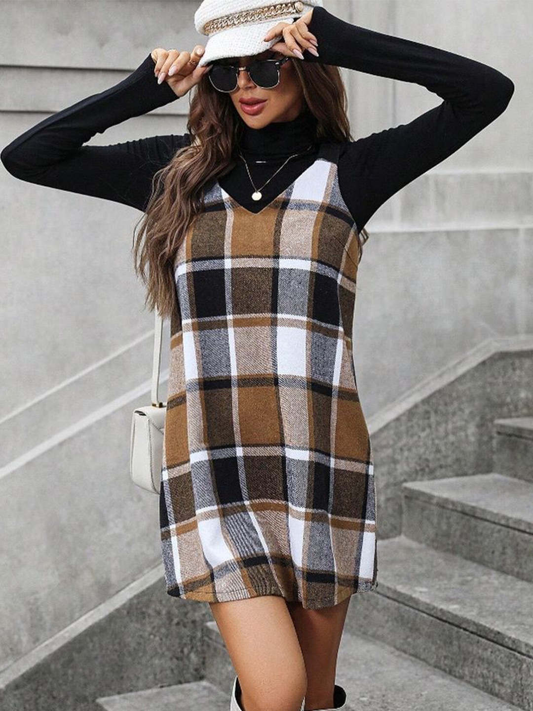 

LULU & SKY Checked Shirt Dress, Multi