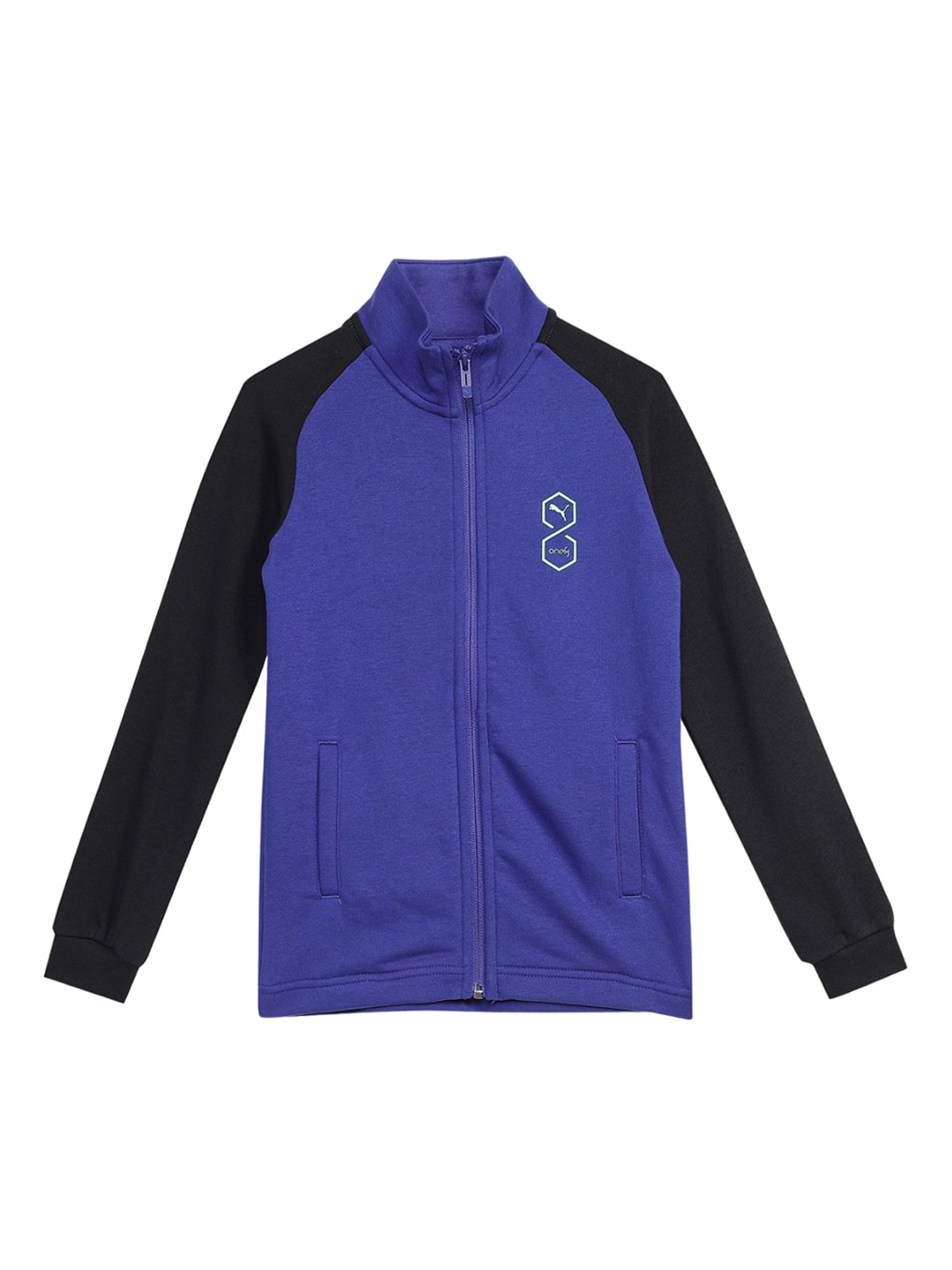 

one8 x PUMA Boys Colourblocked Outdoor Sporty Jacket, Blue