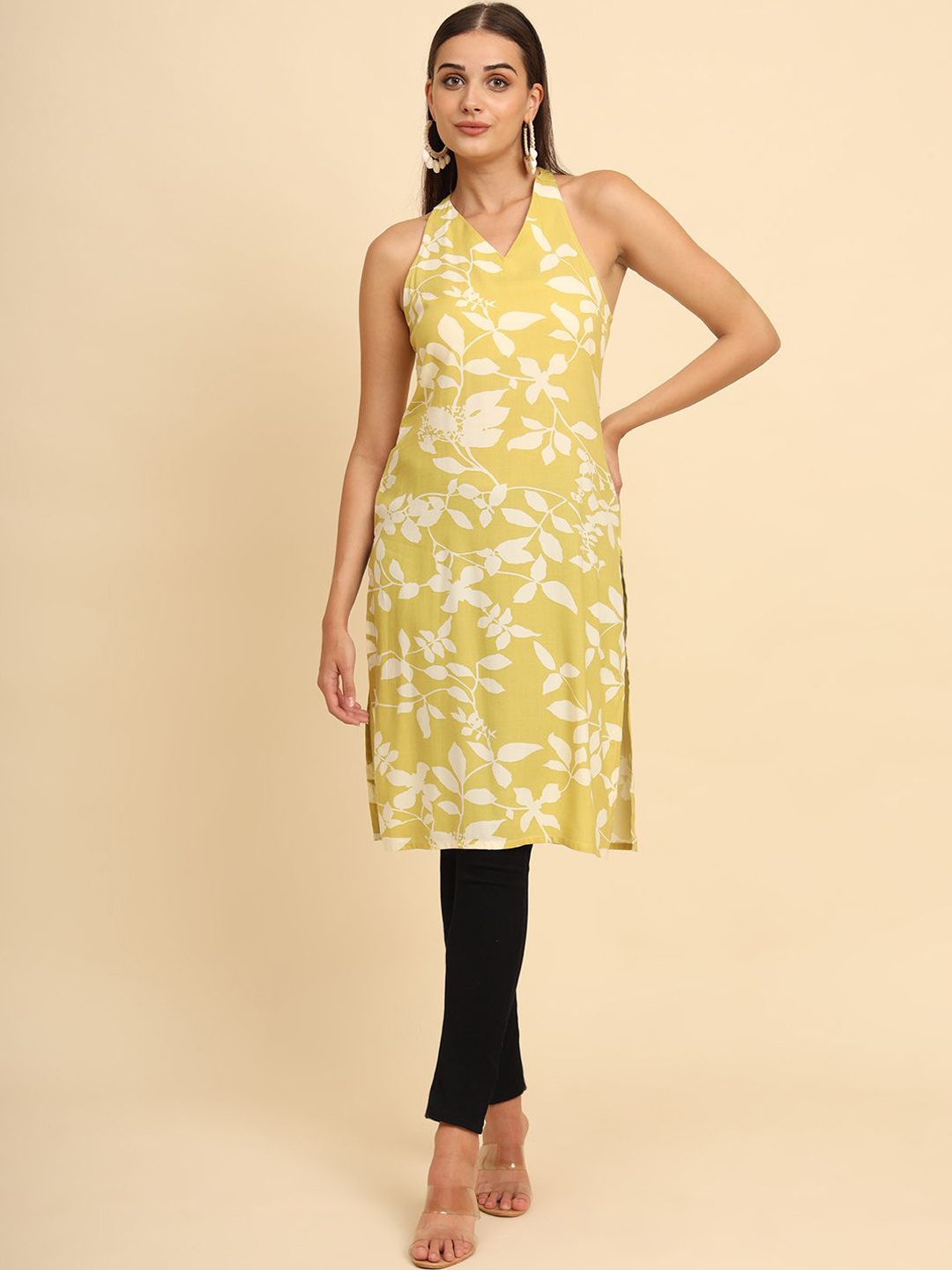 

Anouk Rustic Women Floral Printed Kurta, Off white