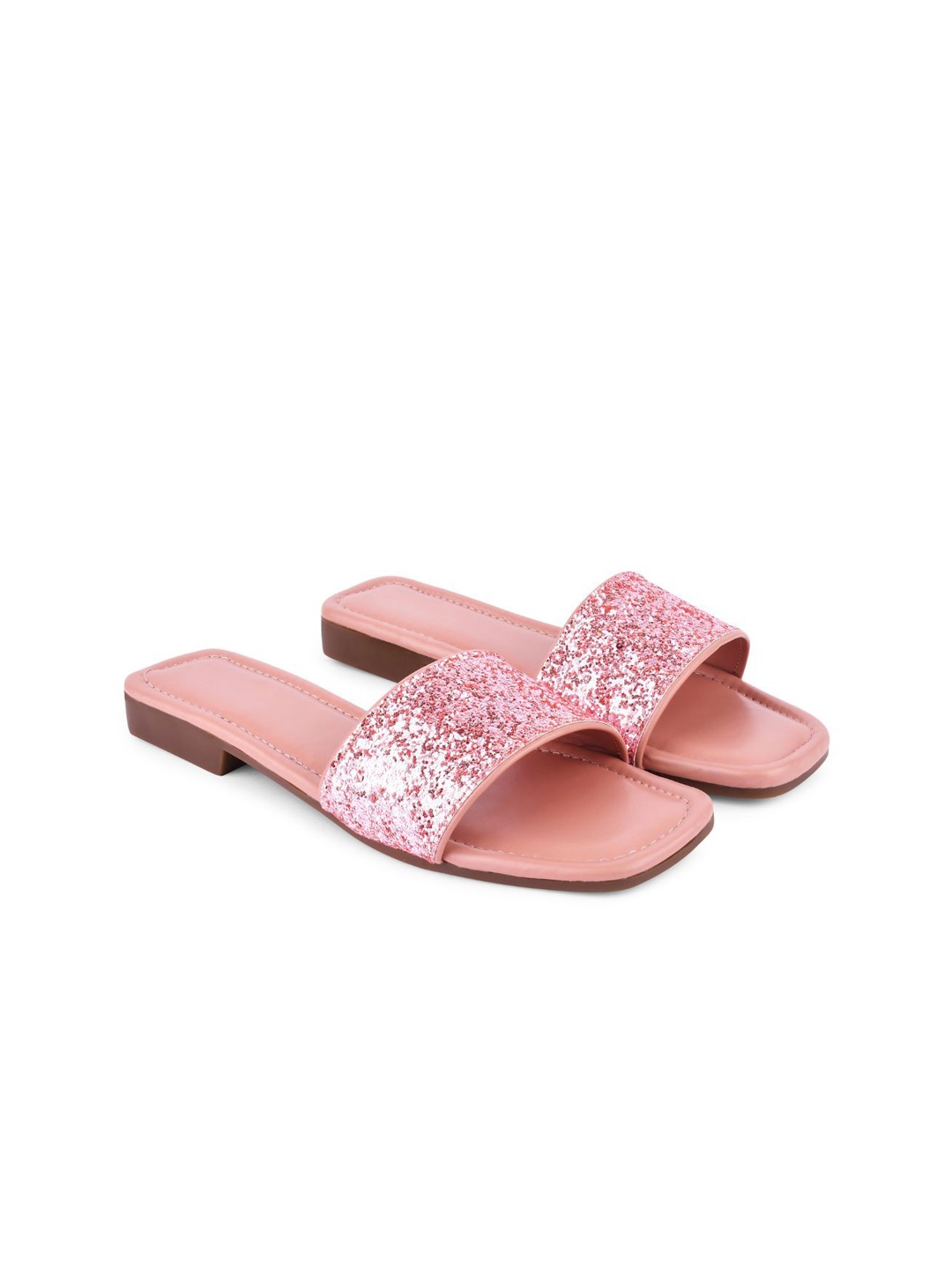 

JM Looks Women Embellished Ethnic Open Toe Flats, Peach