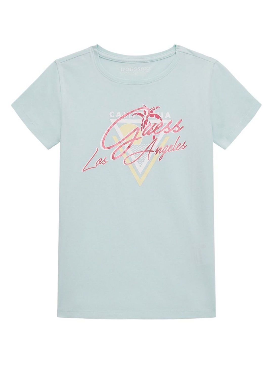 

GUESS kids Girls Graphic Printed Boat Neck Cotton T-shirt, Green