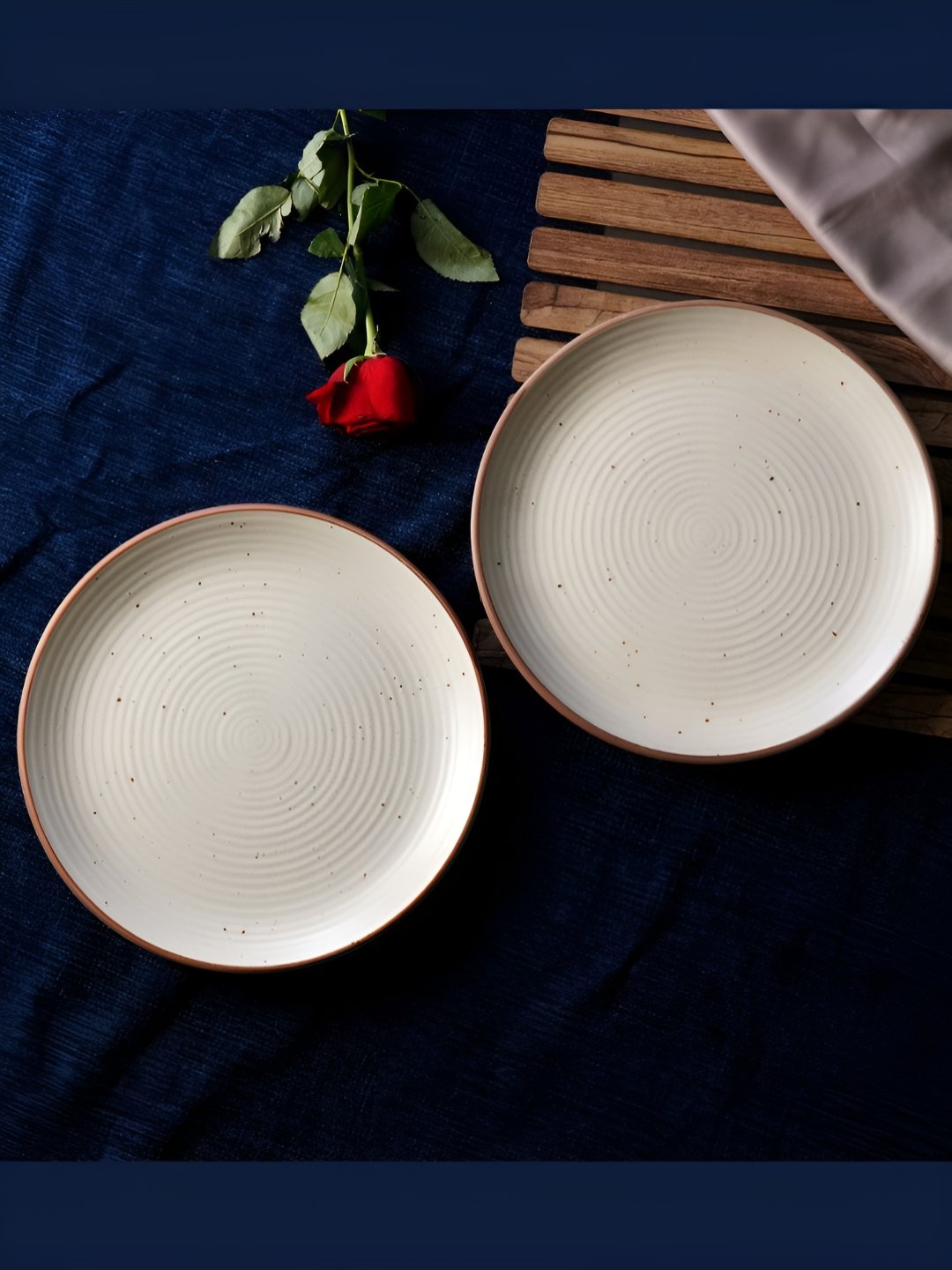 

Freakway Off White 2 Pieces Ceramic Dishwasher and Microwave Safe Plates