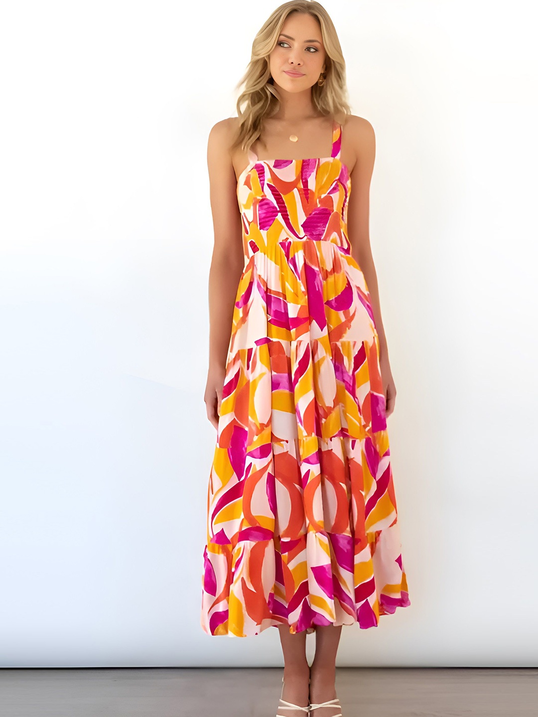 

FIESTA RESORTWEAR Print Maxi Dress, Multi