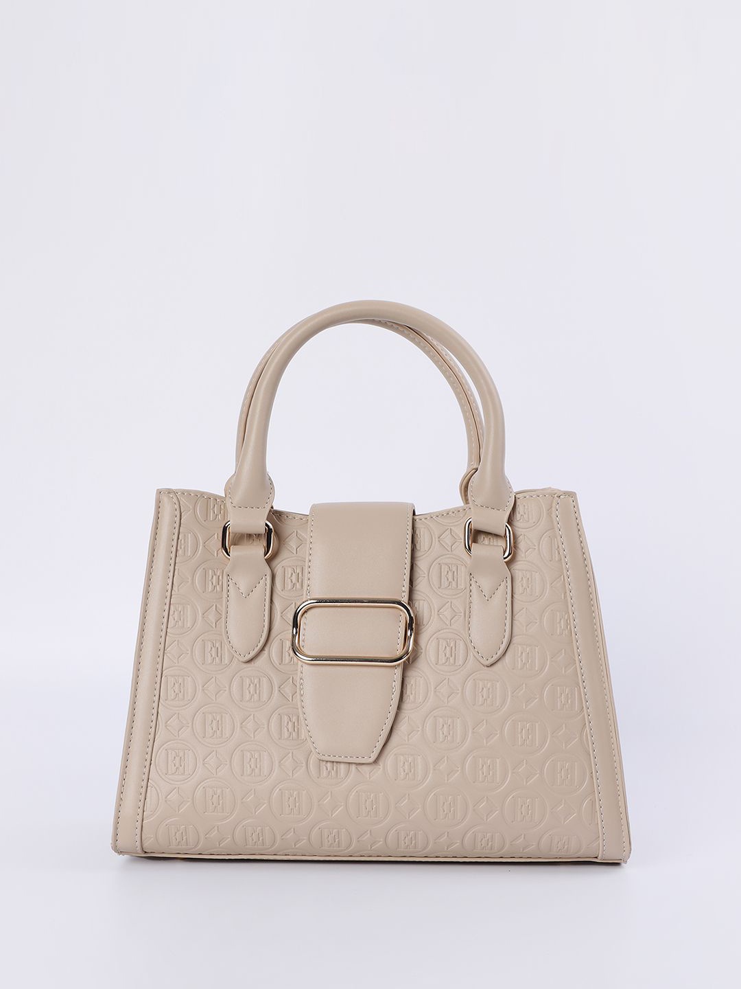 

ELLE Women PU Oversized Structured Handheld Bag, Beige