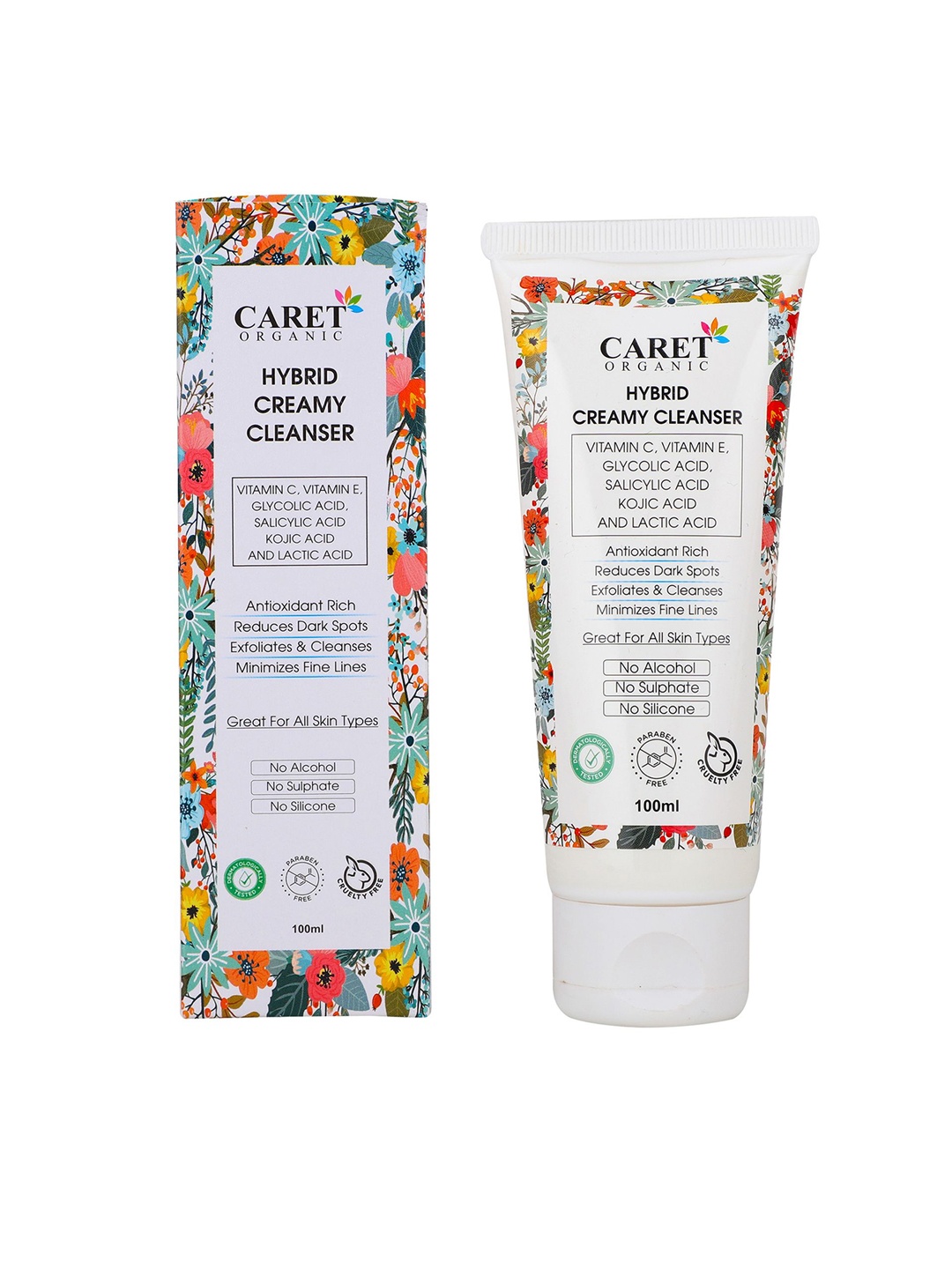 

CARET ORGANIC Hybrid Creamy Cleanser With De-Tan Pack, White